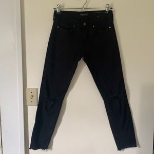 Banana Republic Black Ripped Skinny Jeans